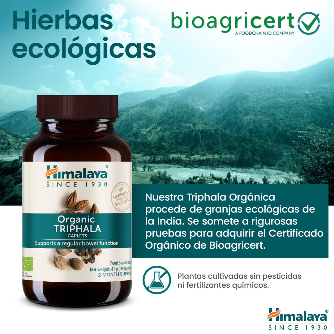 Triphala Organic, Himalaya, 60 cápsulas