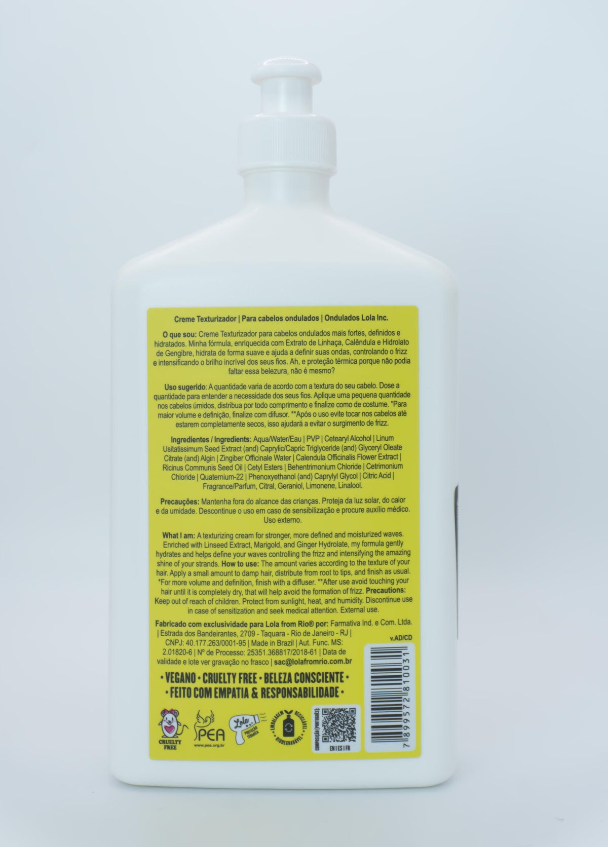 Crema Texturizadora Ondulados Lola Inc. Lola Cosmetics 500g_1