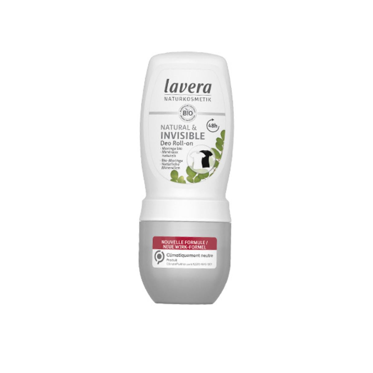 Desodorante roll-on 48h invisible y natural, Lavera 50 ml