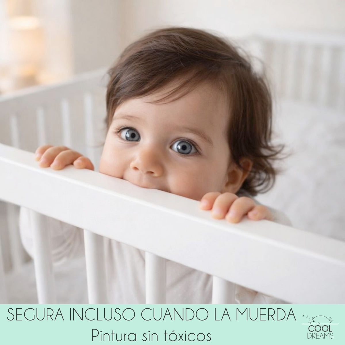 Cama Montessori Apache 140×70 Cm De Madera De Haya Con Colchón Sanitario Ternum, Color Blanco_5