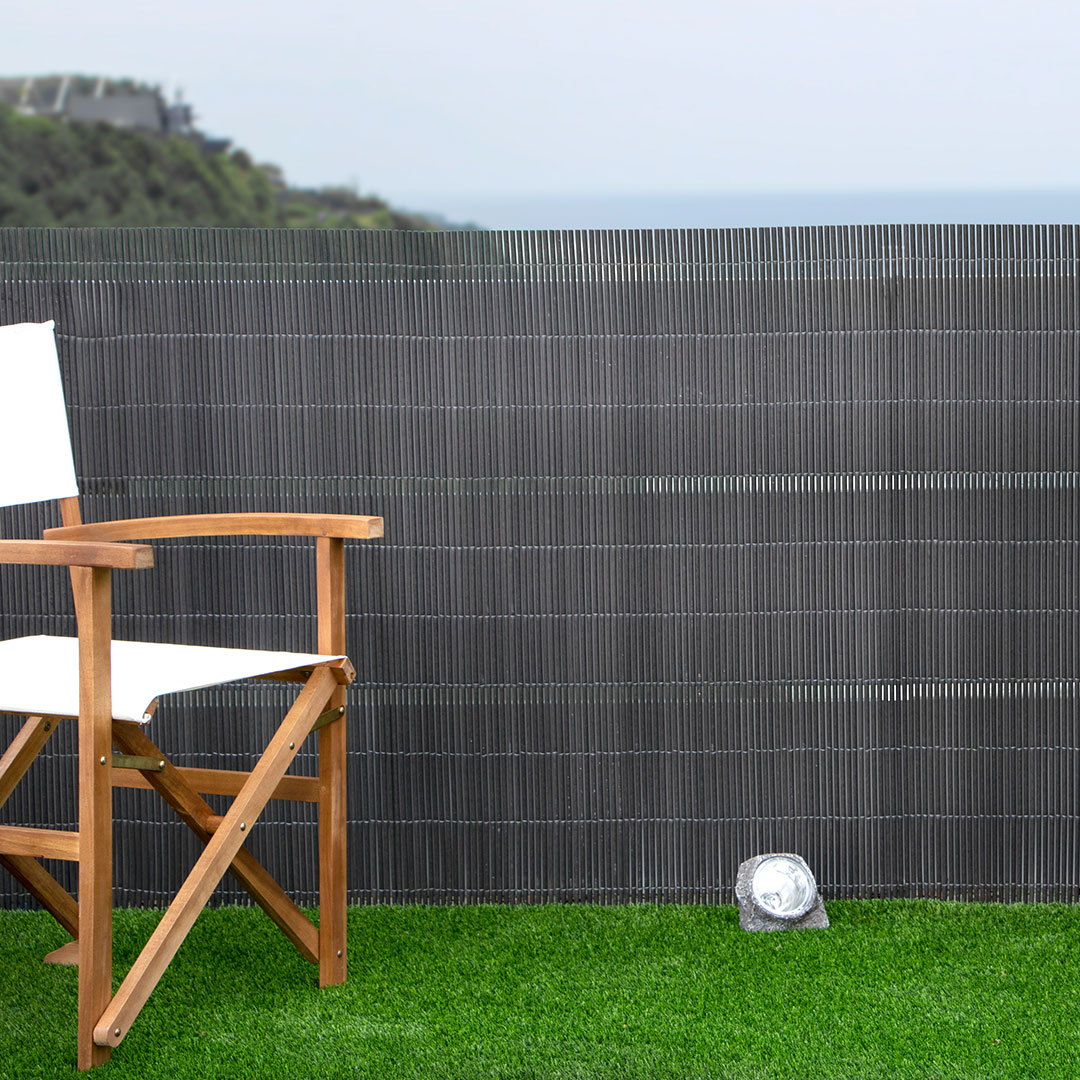 Cerramiento Ecólogico De Mimbre Antracita - Lop 0,9x3 M / Multicolor_3