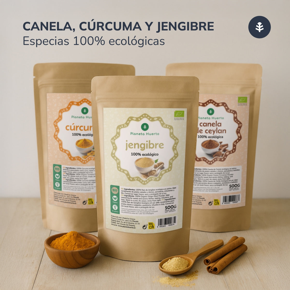 Cúrcuma en polvo ECO Planeta Huerto 500 g