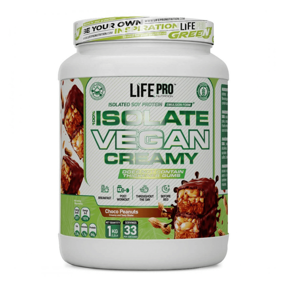 100% Isolate Vegan Creamy - 1kg - Choco & Cacahuete - Proteína Vegetal - Lifepro_0