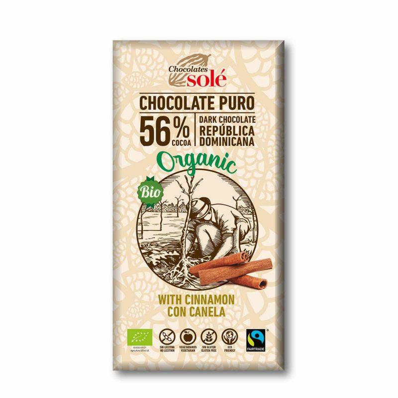Chocolate con Canela 56% Bio Solé 100g
