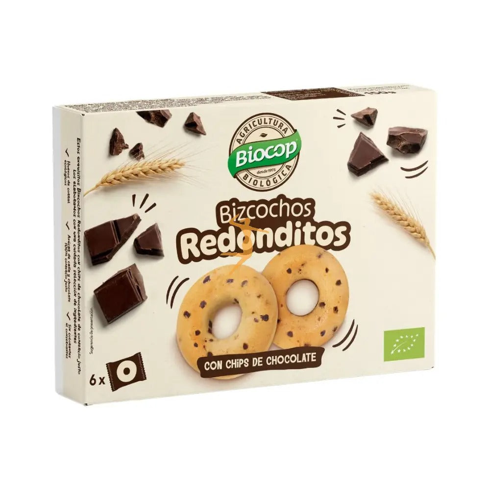 Bizcochos Redonditos Chips de Chocolate Biocop 150 g