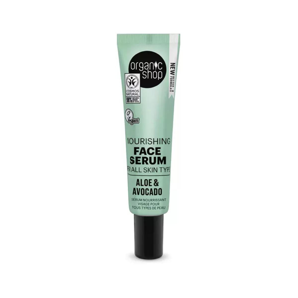 Sérum facial hidratante aguacate y aloe, Organic Shop 30 ml