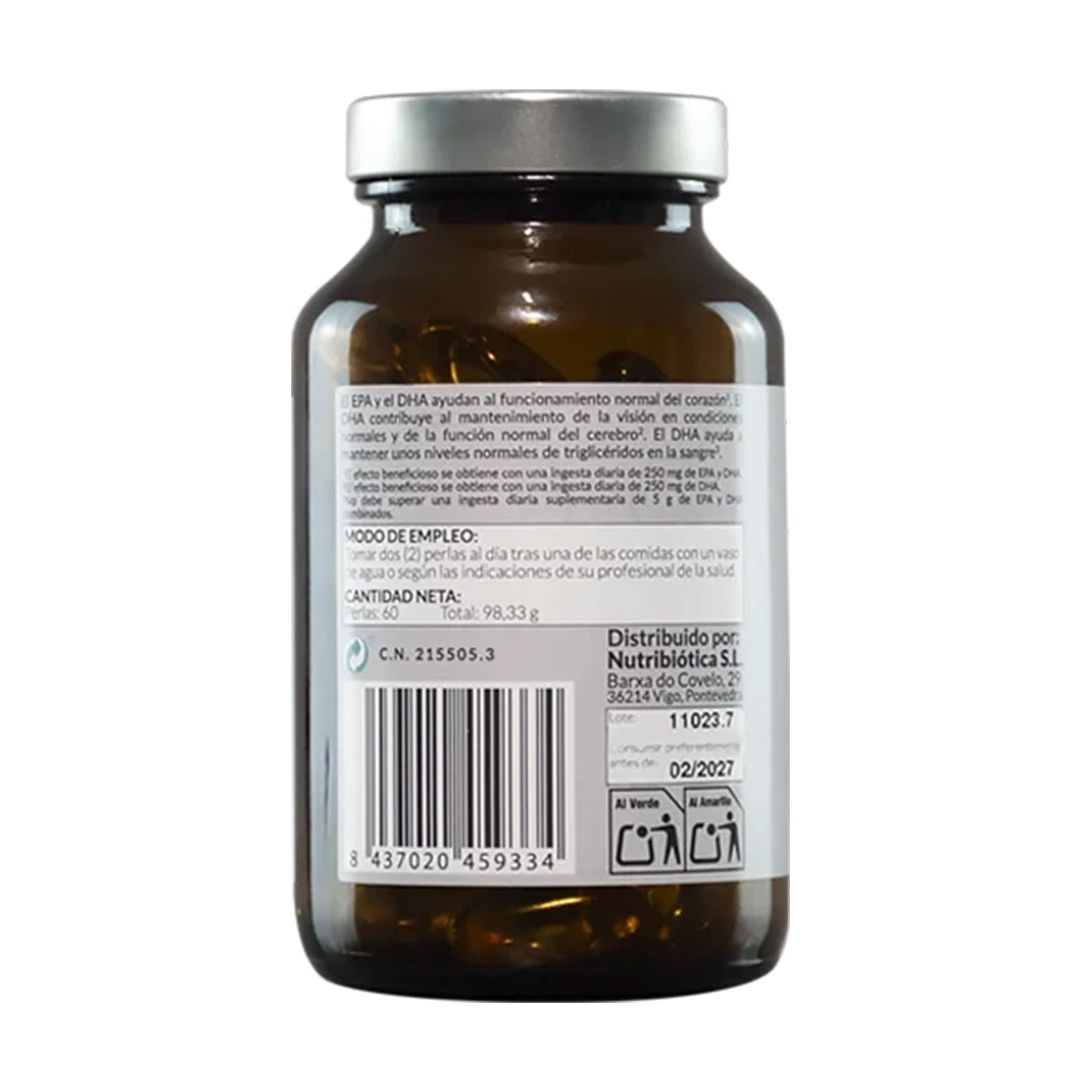 Omega 3 DHA, Kiroot, 60 perlas