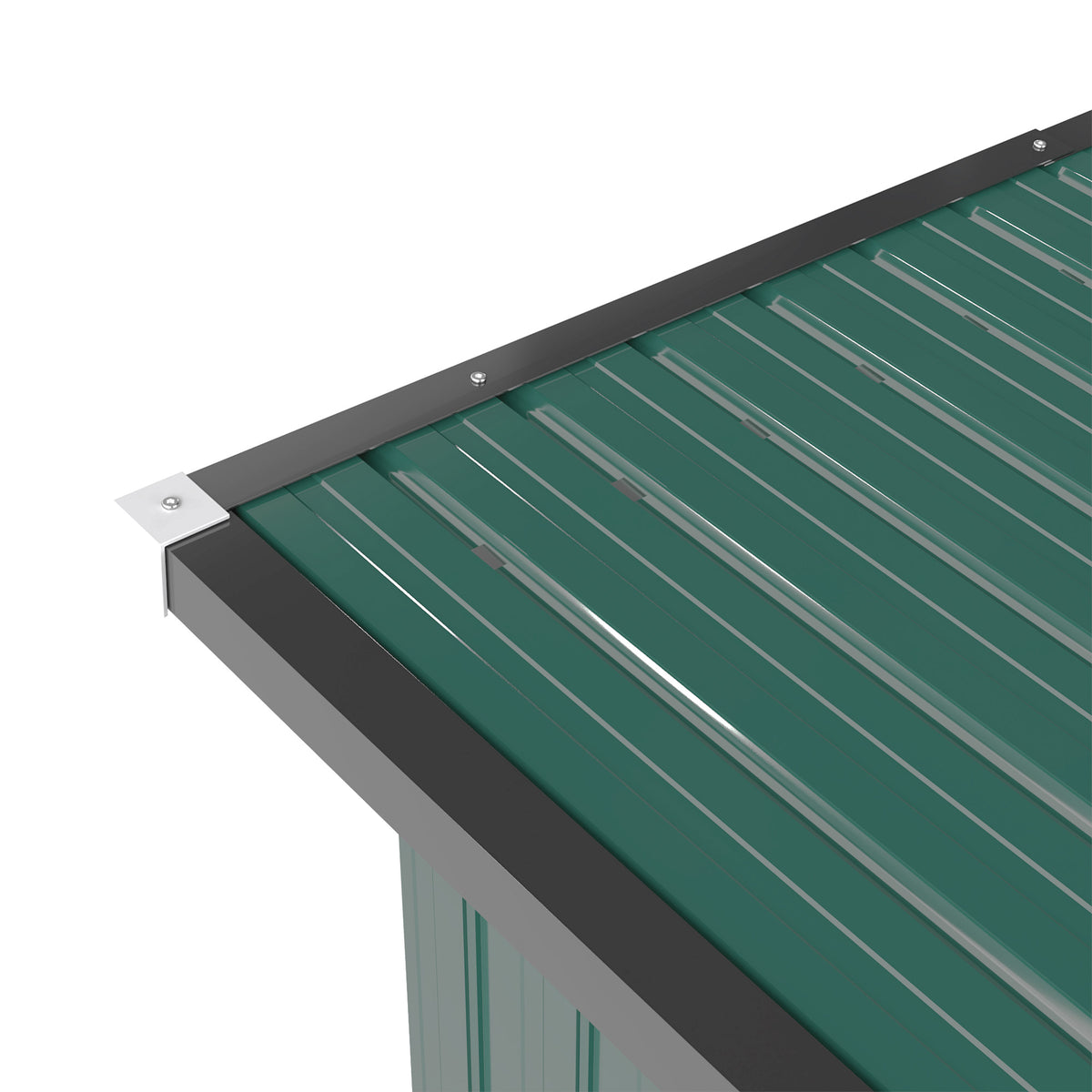 Cobertizo Para Leña Outsunny Acero Galvanizado Verde 213x66.5x150 Cm 84h-422v01gn_5