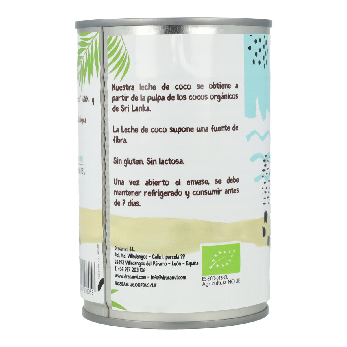 Leche de coco bio Ecosana 450 ml