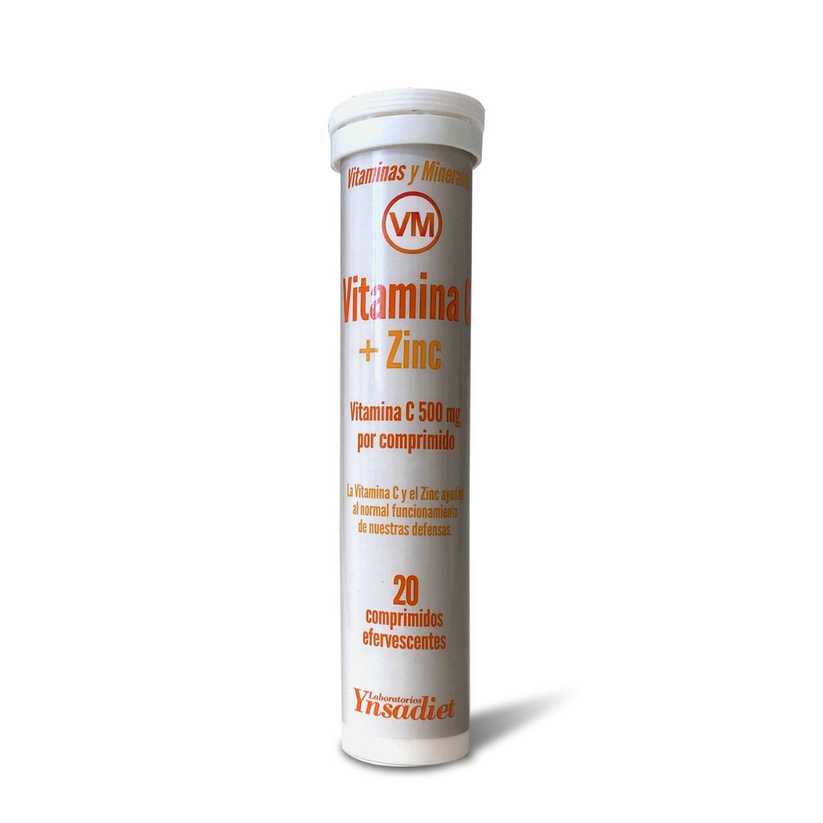 Vitamina C + Zinc Ynsadiet 20 Comprimidos efervescentes