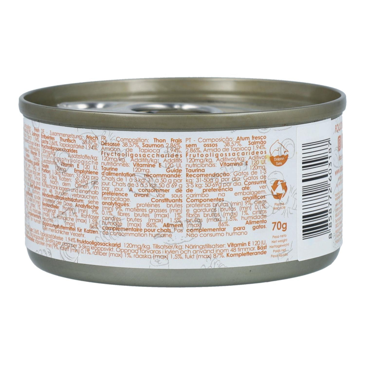 Kit Cat Lata Gravy - Atún & Salmón 70 g Comida húmeda para gatos en salsa