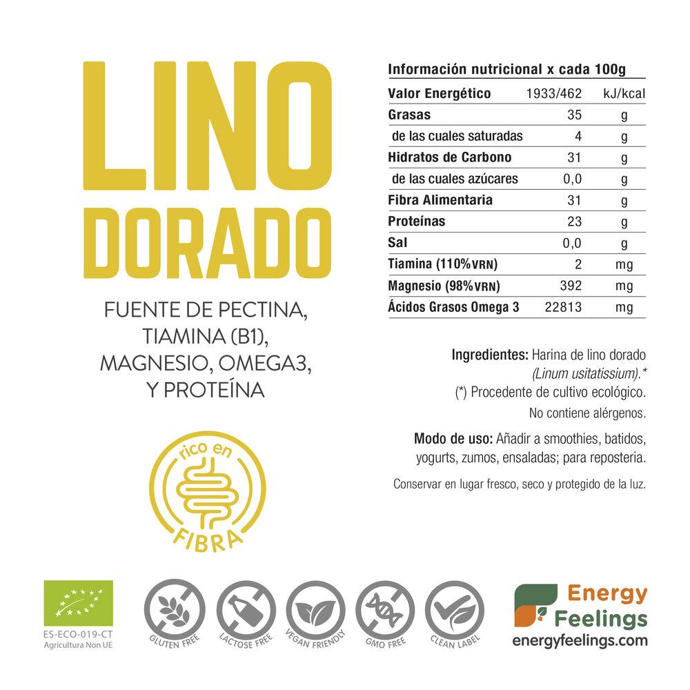 Lino Dorado en polvo Energy Feelings 1 kg