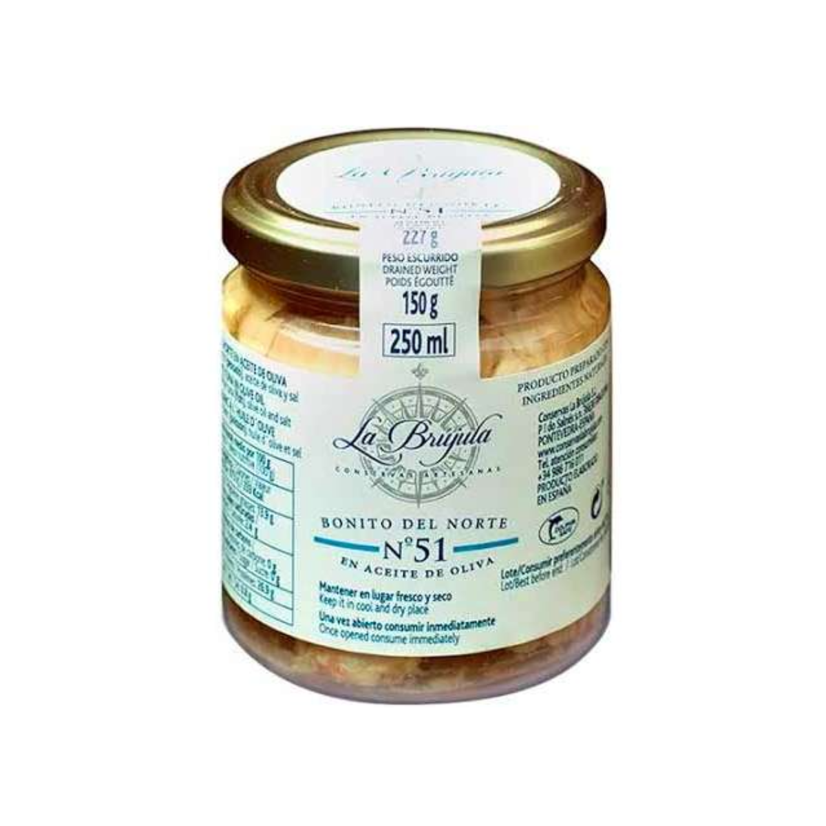 Bonito del Norte en aceite de oliva La Brujula 227 g