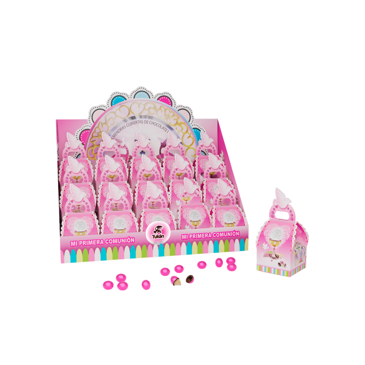 Caja Comunión Rosa 15u_0
