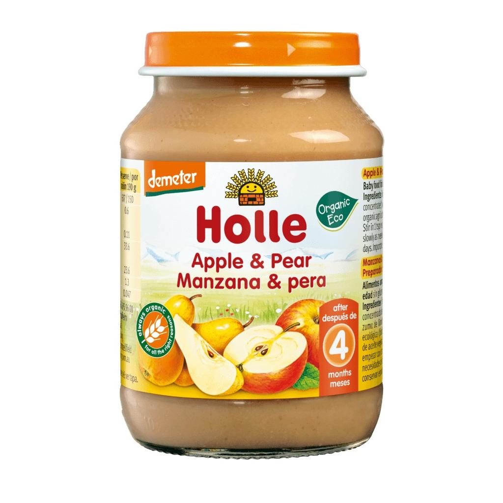 Tarrito ECO de manzana y pera +4 meses Holle 190 g