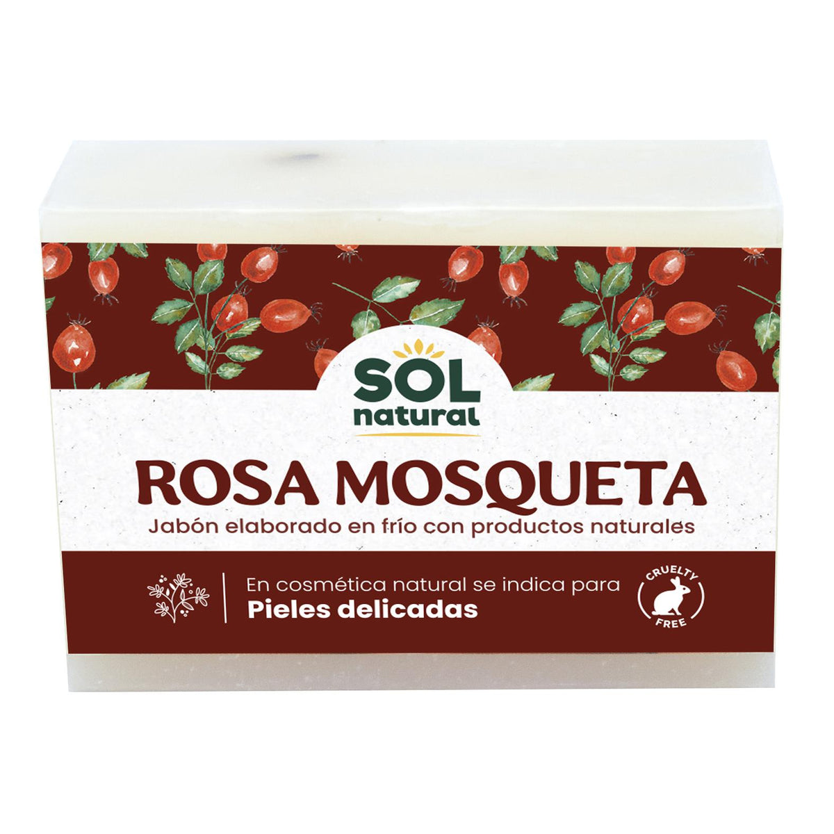 Jabón natural de rosa mosqueta Sol Natural 100 g