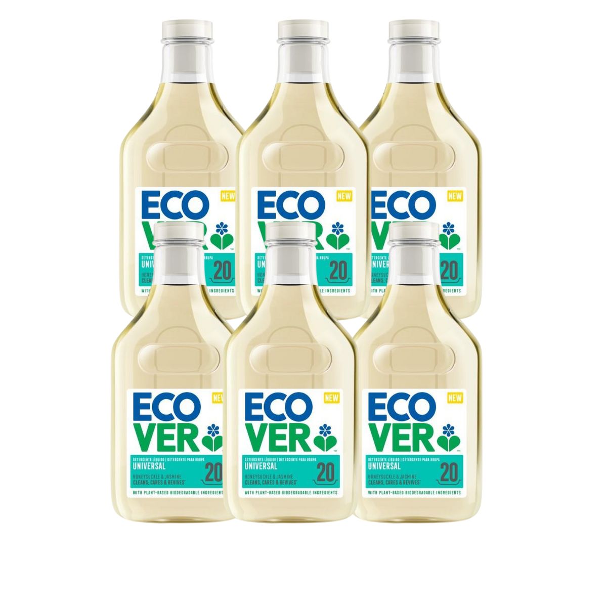 Pack 6 uds Detergente Líquido Universal Ecover 1 L