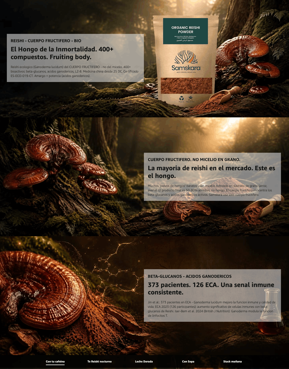 Reishi En Polvo Bio - 100g | Complejo De Hongos Ecológico Vegano Para Café Y Smoothies, 100% Natural, Sin Gluten_5