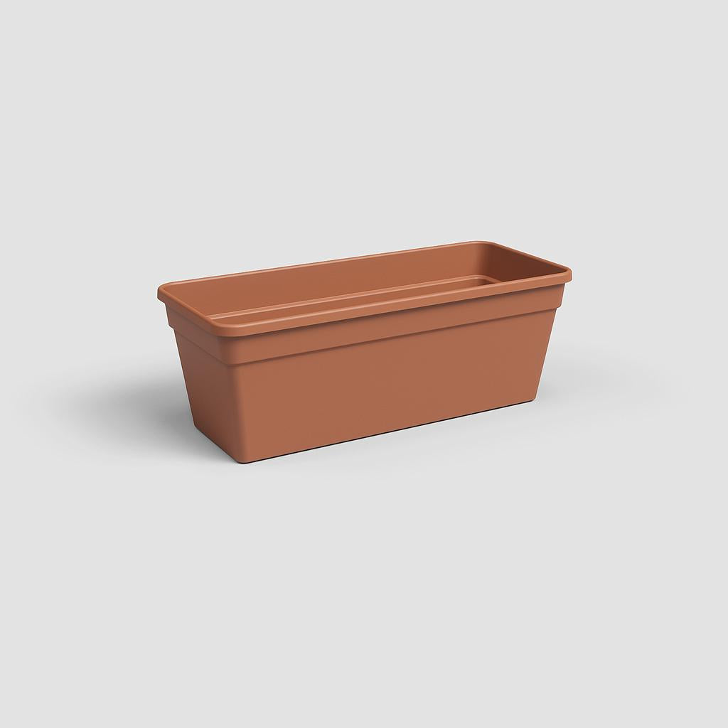 Jardinera Madagascar De Plástico Terracota 40cm_0