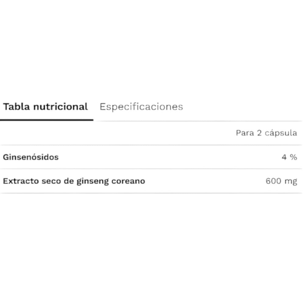 Ginseng Coreano Nutrabasics 60 Caps_1