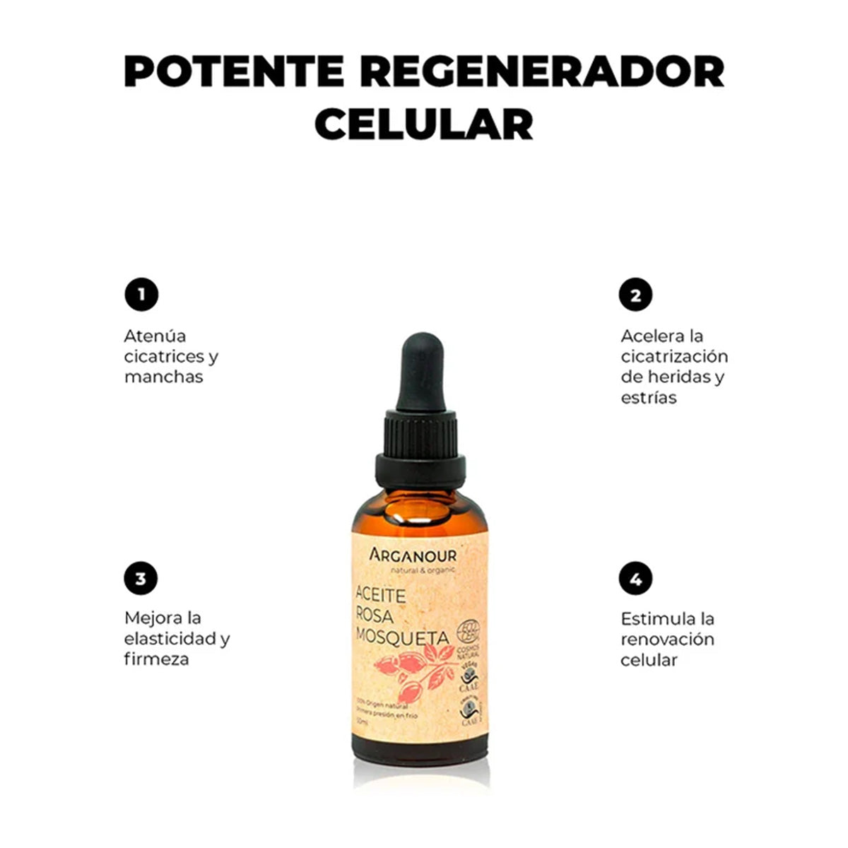 Aceite corporal de rosa mosqueta BIO 100% Arganour 50 ml