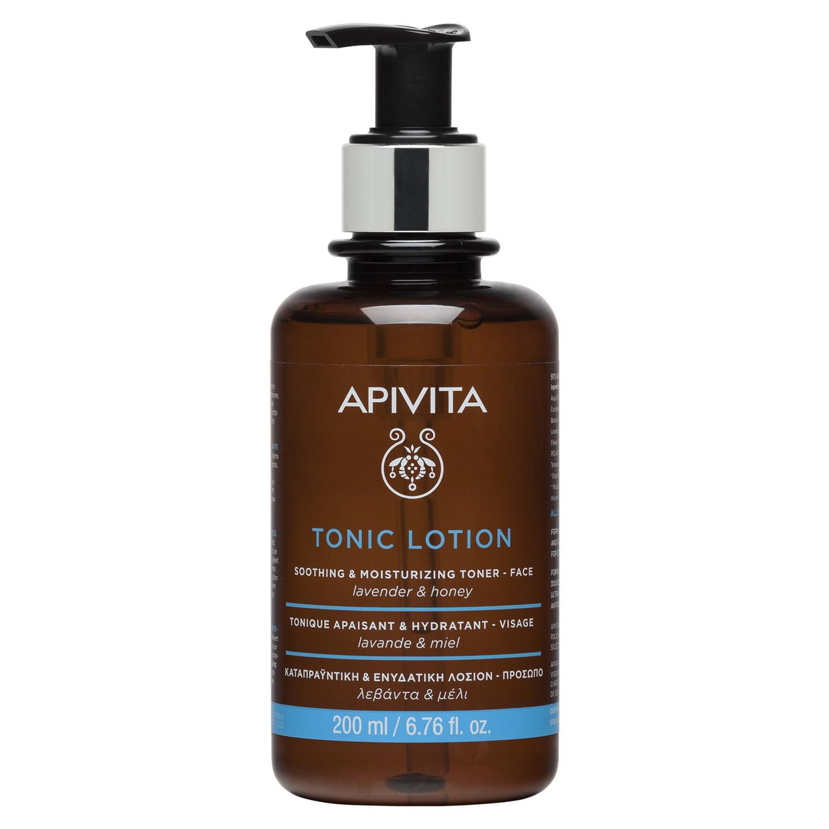Loción tónica facial 2 en 1 con lavanda y miel 200 ml Apivita