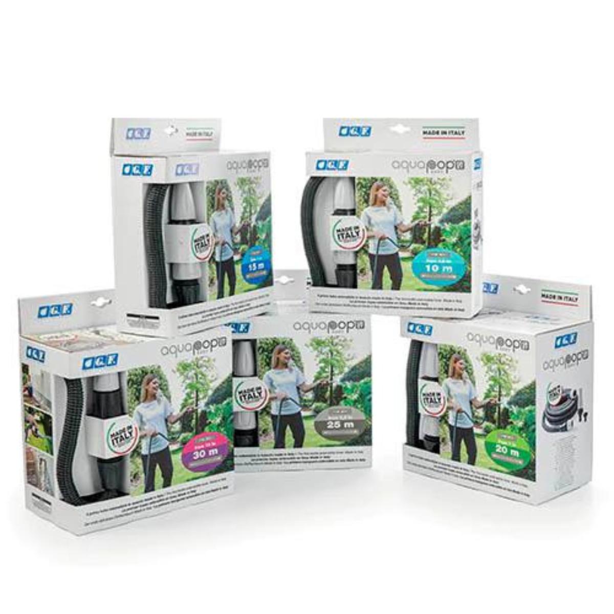 Manguera autoextensible en tela Aquapop Easy gris GF 20 m