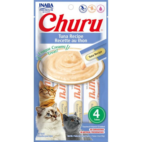 Churu receta de atún Snack cremoso para gatos 4 x 14 g