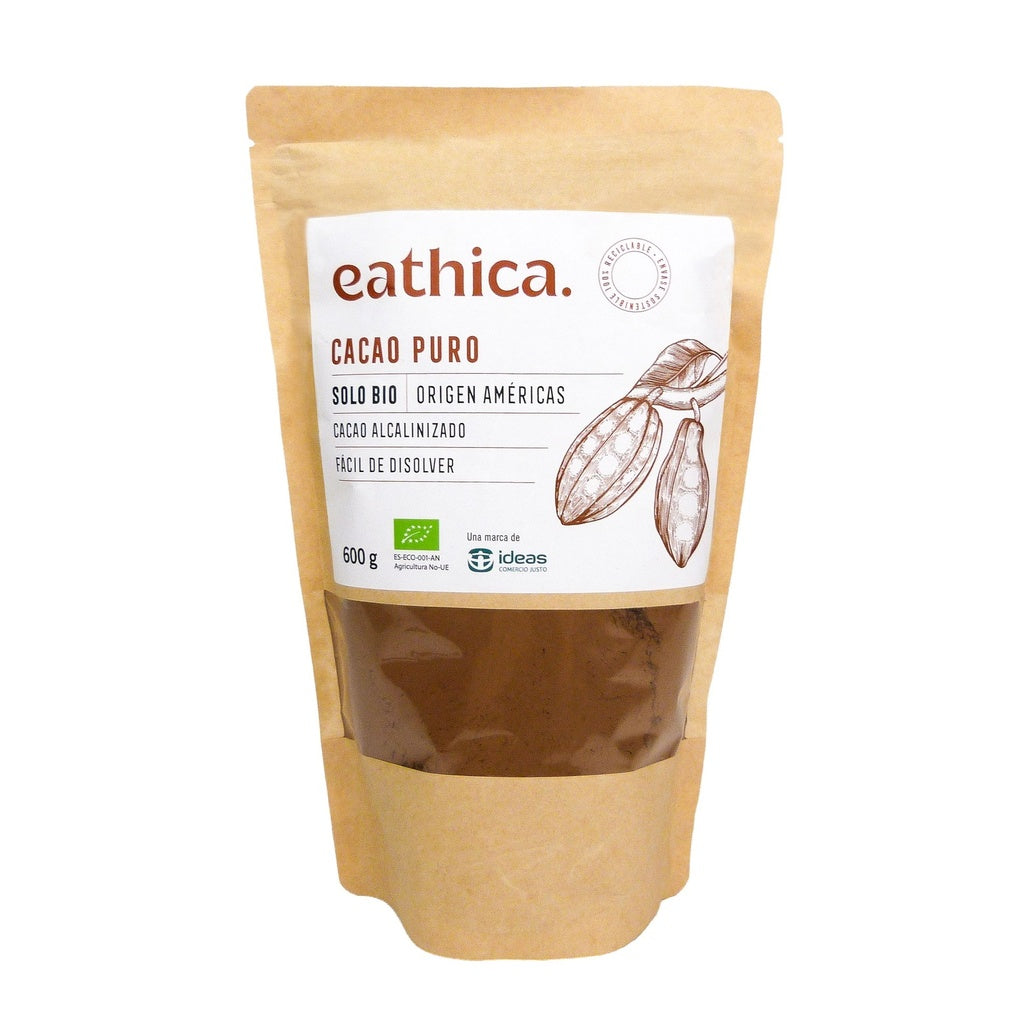 Cacao puro sin azúcar BIO eathica 600 g