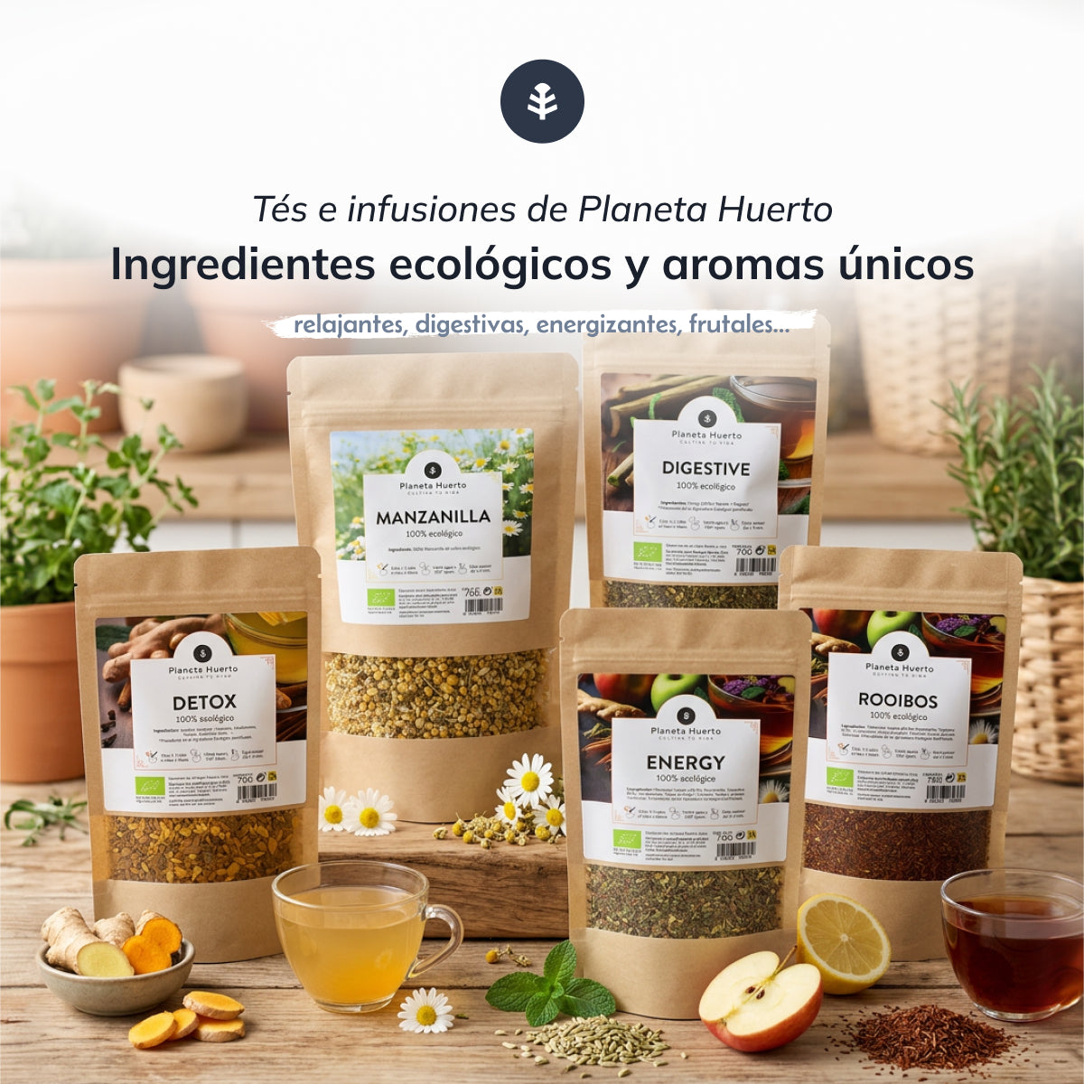 Rooibos Original ECO Planeta Huerto 20 pirámides