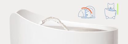 Fuente Bebedero para Gatos de Acero Inoxidable Blanca Catit PIXI 2,5 L