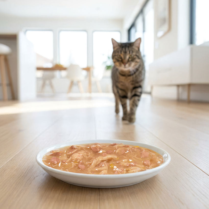 Caldo Cremoso para Gatos Creamy Broth Pollo y Pato Catit 4 x 40 g
