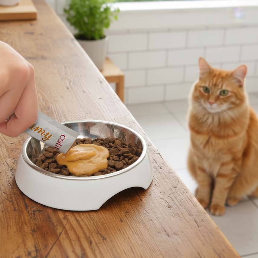 Snack Líquido para Gatos Senior Creamy Booster Pollo Catit 4 x 10 g