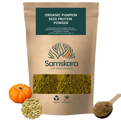Proteína De Calabaza Bio - 1kg (2 X 500g Envases Retail) | Proteína Vegetal Ecológica Vegana Para Batidos Y Repostería_0