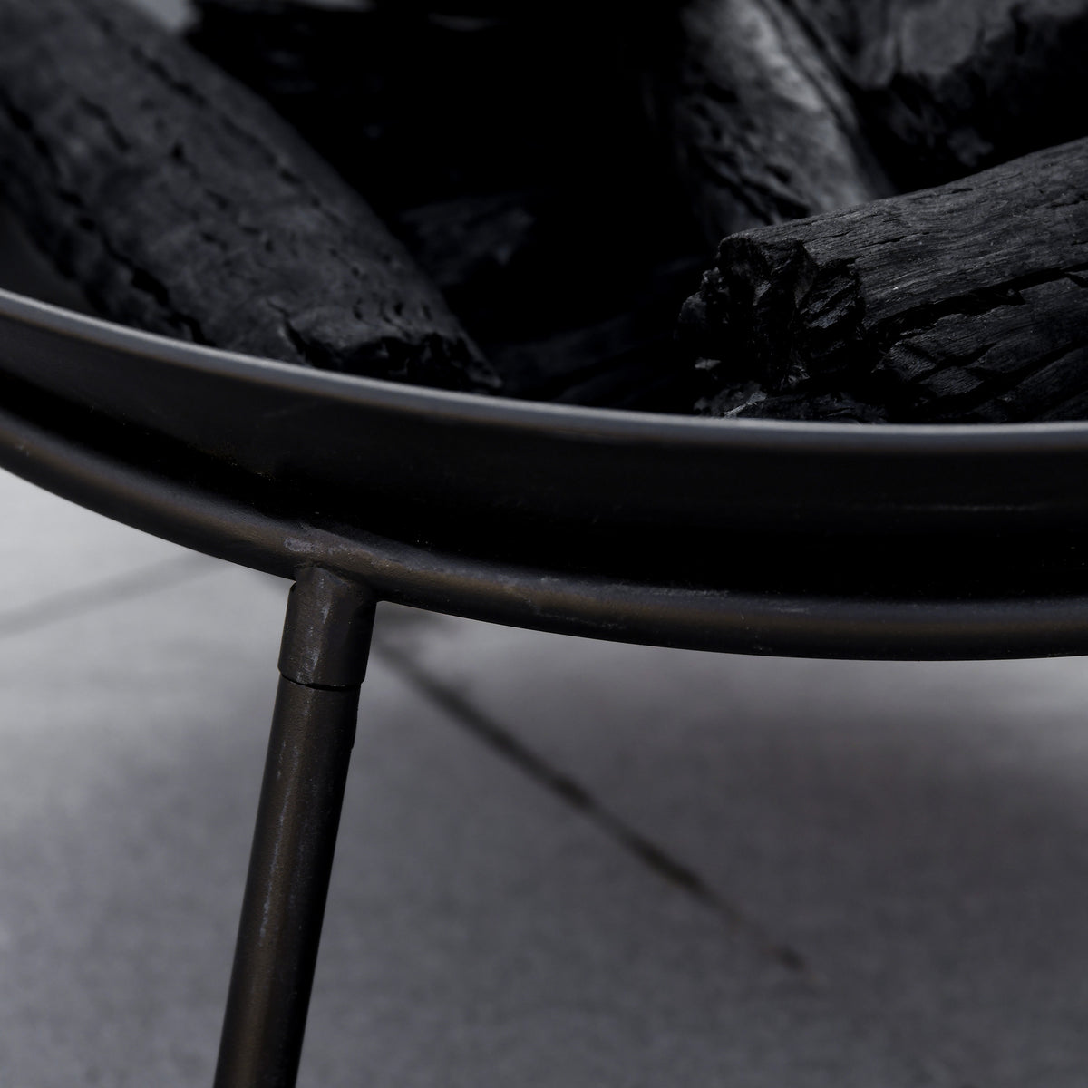 Brasero Exterior Para Jardín De Metal Outsunny 47x47x33 Cm Negro_4