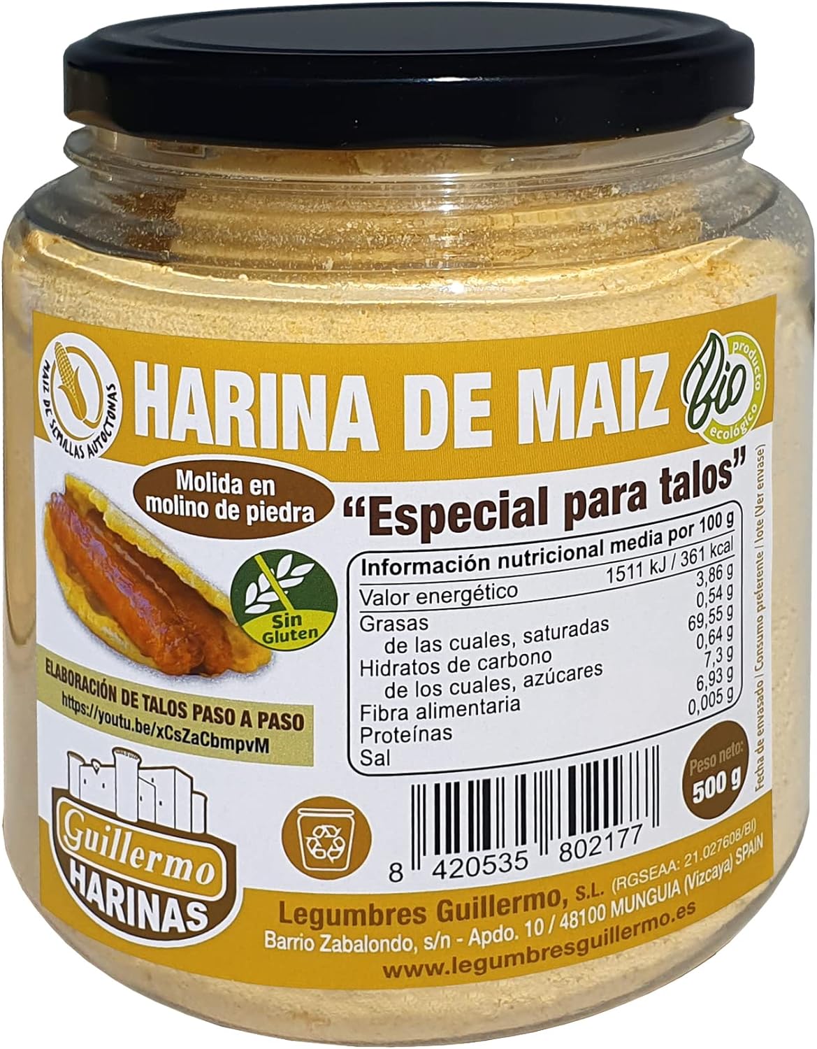 Harina De Maíz "especial Para Talos" - 500 G, Bote_0