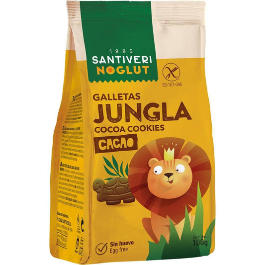 Galletas Jungla Cacao Sin Gluten Santiveri Noglut 100 g