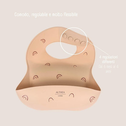 Baberos Impermeables - 2 Piezas - Beige / Rosa Profundo._4