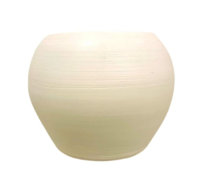 Macetero De Cerámica Esfera Blanco 35cm_1