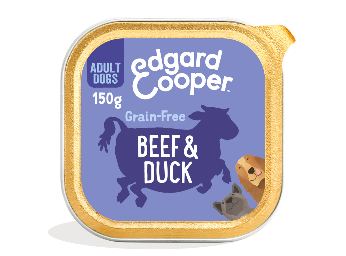 Tarrina de comida para perros con ternera y pato sin cereales | Edgard & Cooper 150 g
