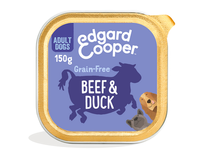 Tarrina de comida para perros con ternera y pato sin cereales | Edgard &amp; Cooper 150 g