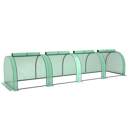 Invernadero Pequeño Outsunny Pe, Acero Verde 395x100x80 Cm 845-234v03gn_0