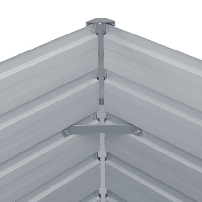 Jardinera Elevada De Acero Galvanizado Marrón 100x100x45 Cm_4