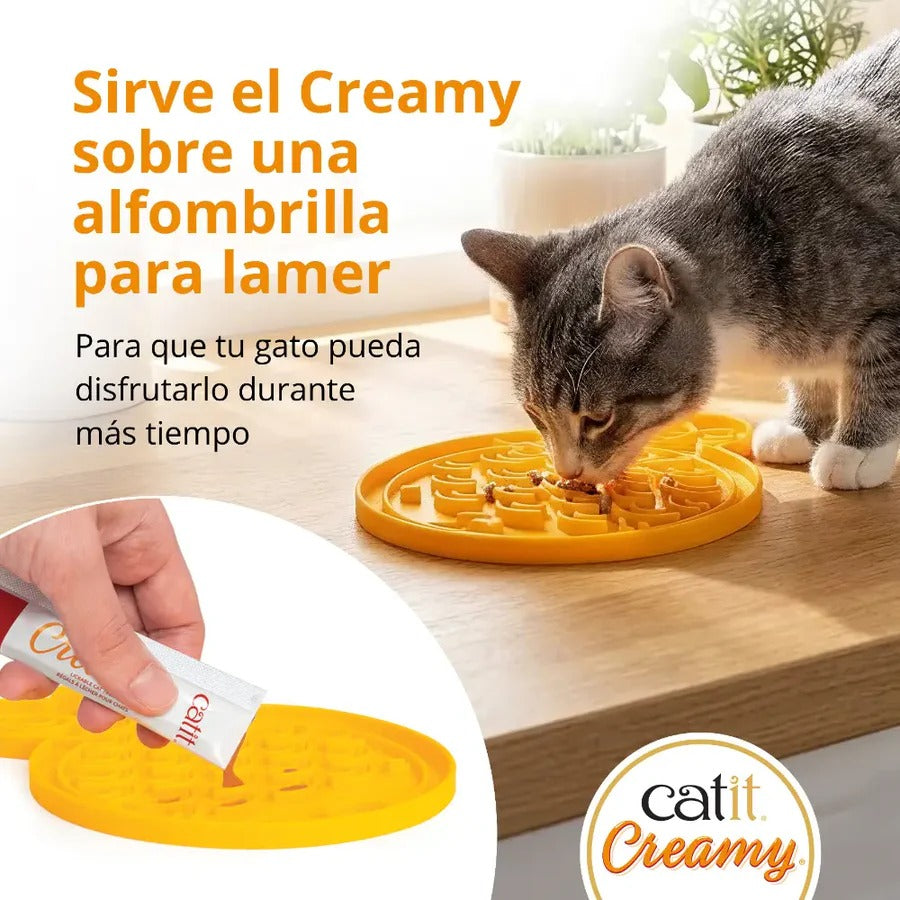 Snack líquido para gatos sabor salmón y gambas Creamy 15 x 10 g Catit