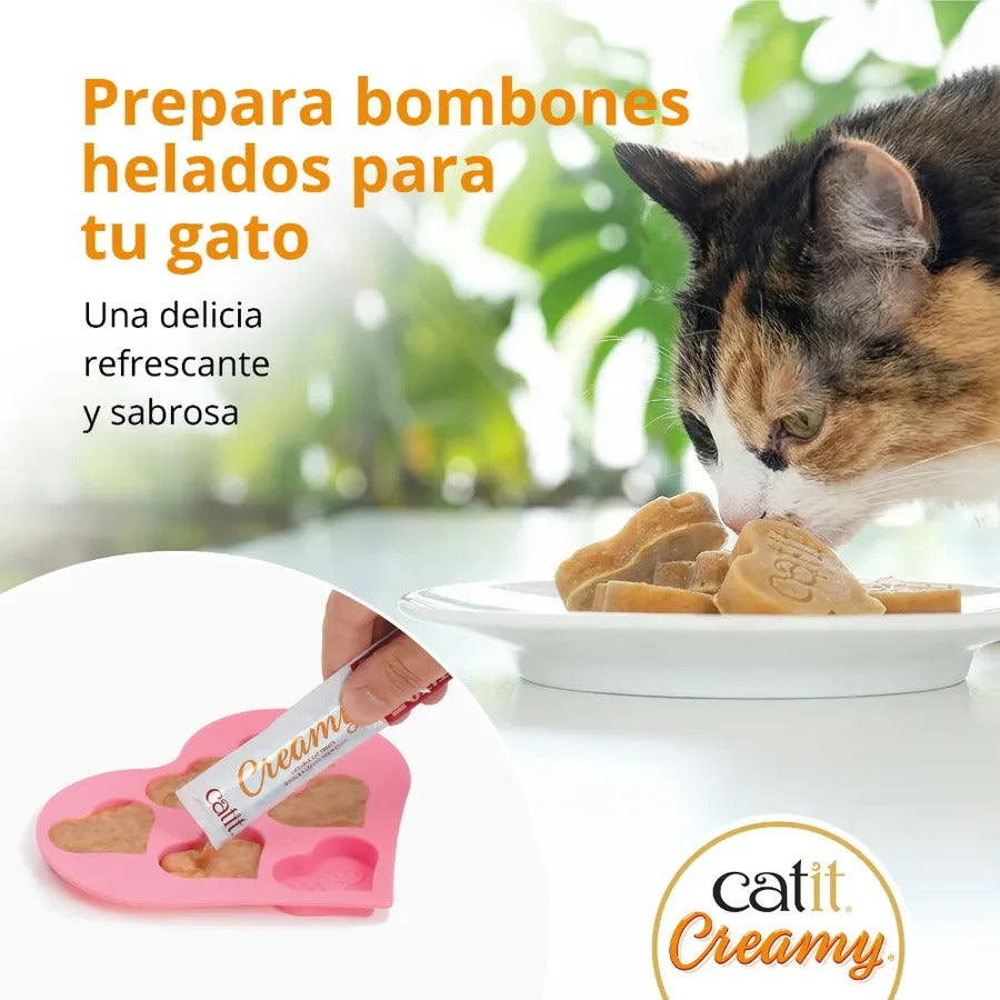 Snack líquido para gatos sabor salmón y gambas Creamy 15 x 10 g Catit