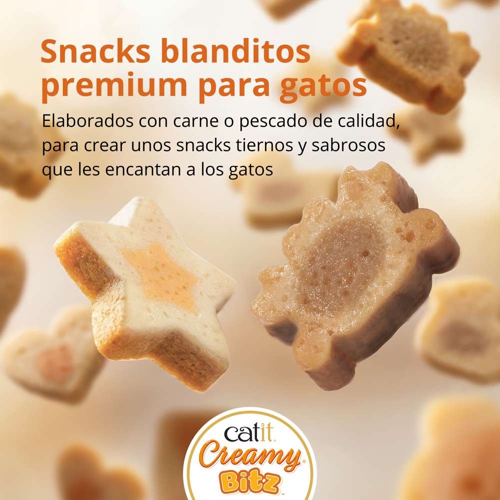 Snack cremoso para gatos Creamy Bitz salmón con gambas 4 x 12 g Catit
