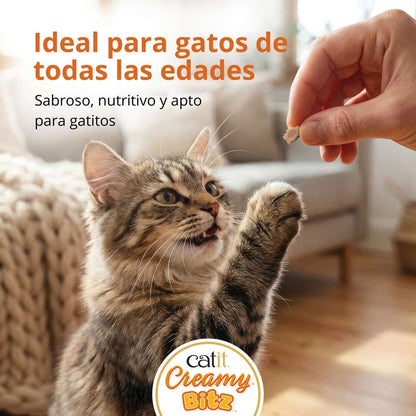 Snack cremoso para gatos Creamy Bitz salmón con gambas 4 x 12 g Catit