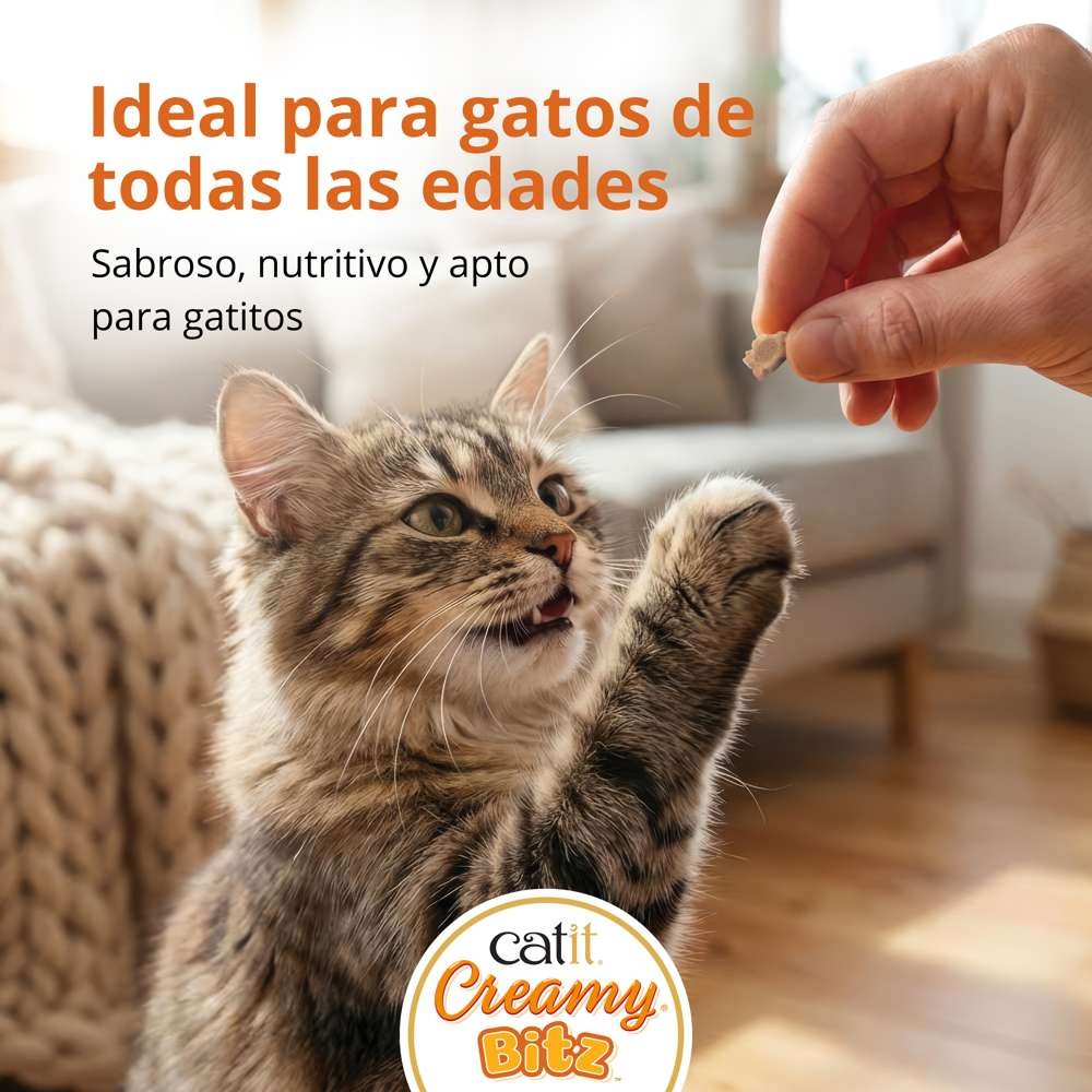 Snack cremoso para gatos Creamy Bitz atún con cangrejo 4 x 12 g Catit