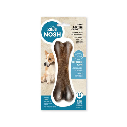 Nosh mordedor de Nylon Hueso sabor a Carne&Queso Zeus M 15cm
