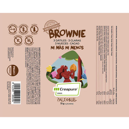 Pack 6x Barritas brownie, Paleobull, 55 g
